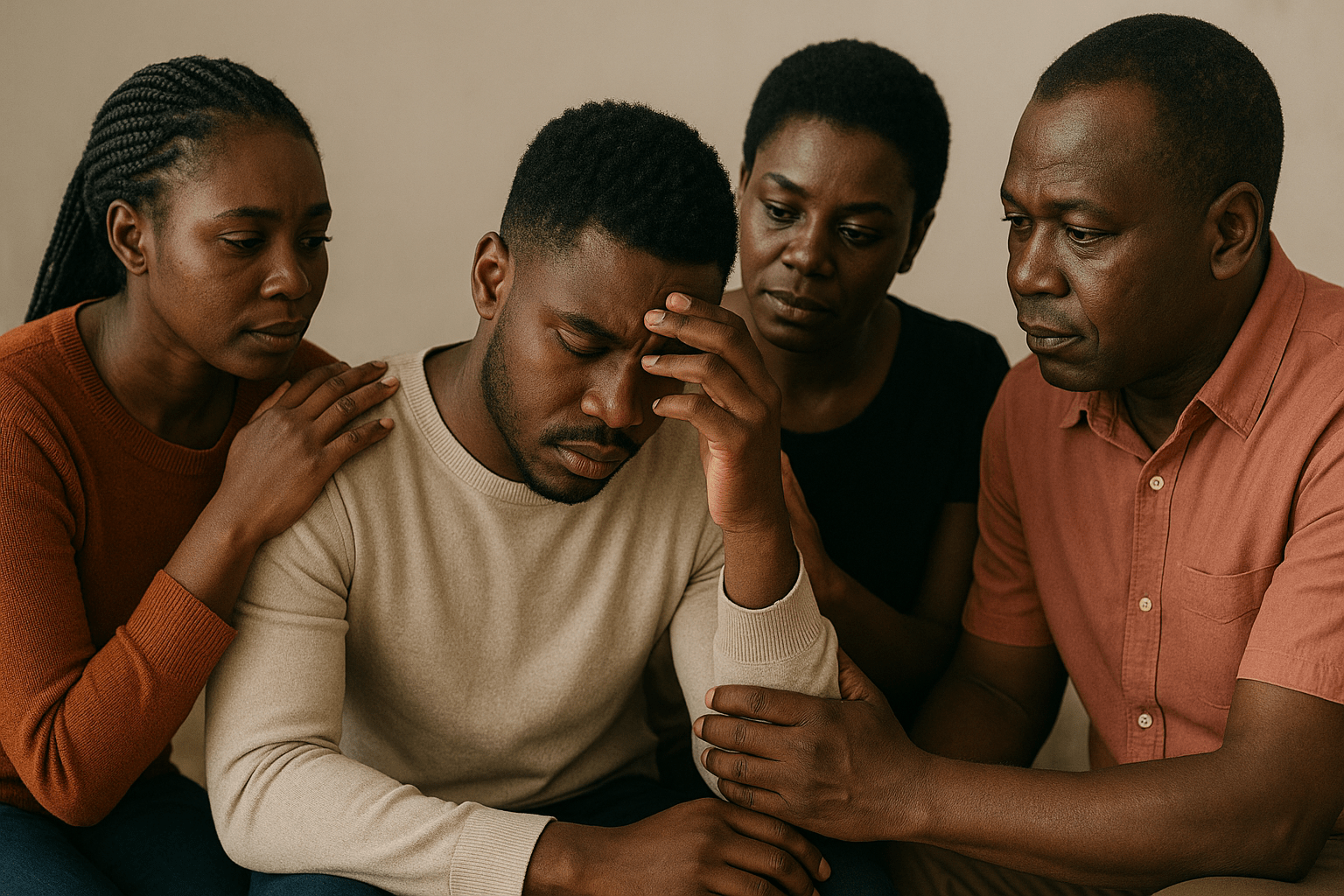 Kenyan family protected by Comfort Circle funeral insurance and bereavement support - affordable death cover and burial assistance